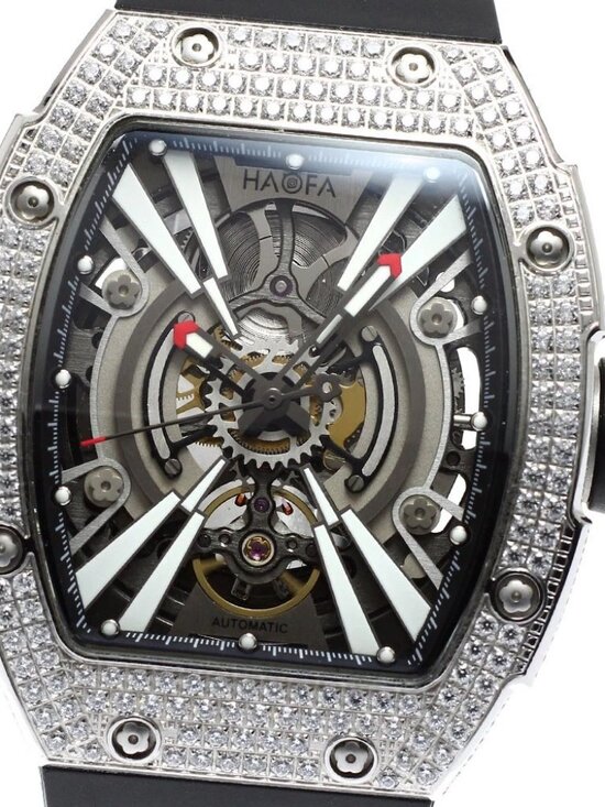 HAOFA Accessories - HAOFA mechanical 1907L Diamond Bezel skeleton Dial Automatic Men's Watch_918831
